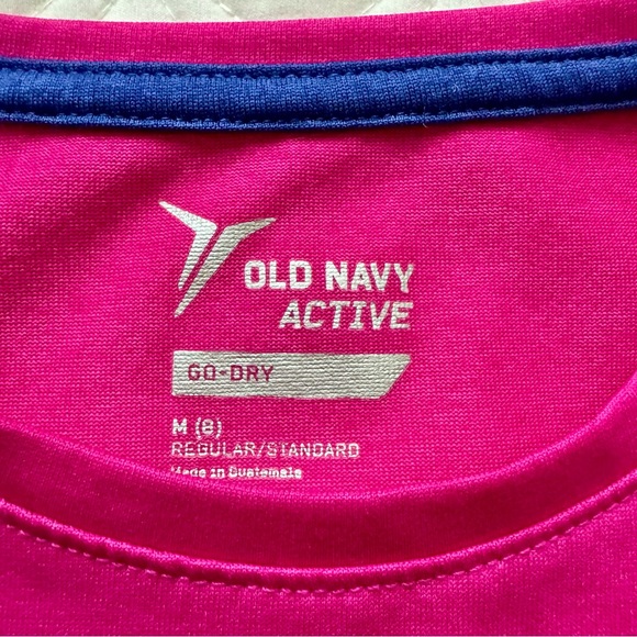 Old Navy Active Girls Go-Dry Crew Long Sleeve Shirt Pink - Size M (8) - Picture 5 of 11